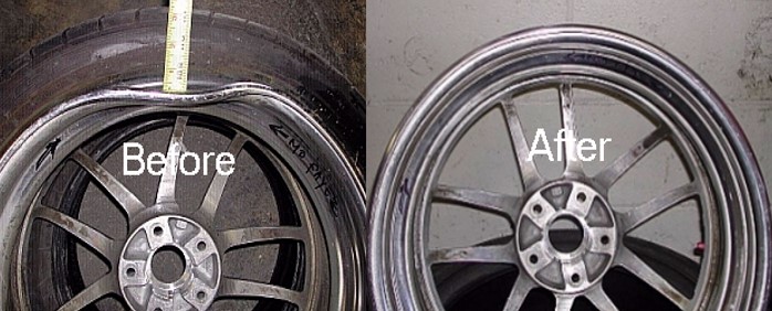 New Rims and Rim Repairs before and after